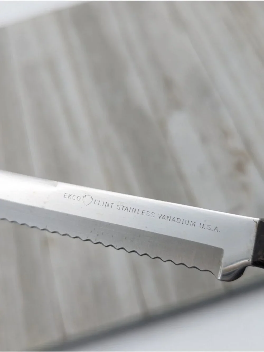 Ekco Flint Stainless Vanadium Kitchen Steak Knife 4-3/4